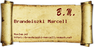 Brandeiszki Marcell névjegykártya
